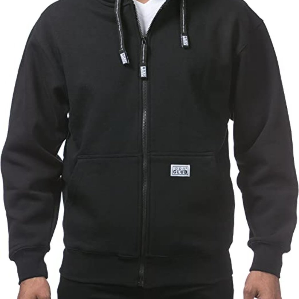 Pro Club Men's Heavyweight Full Zip Fleece Hoodie